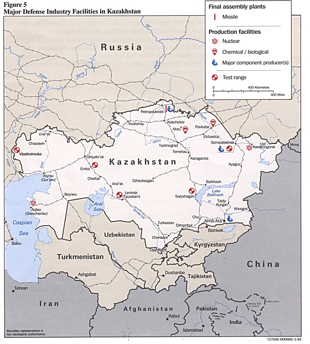 kazakhstan politique carte